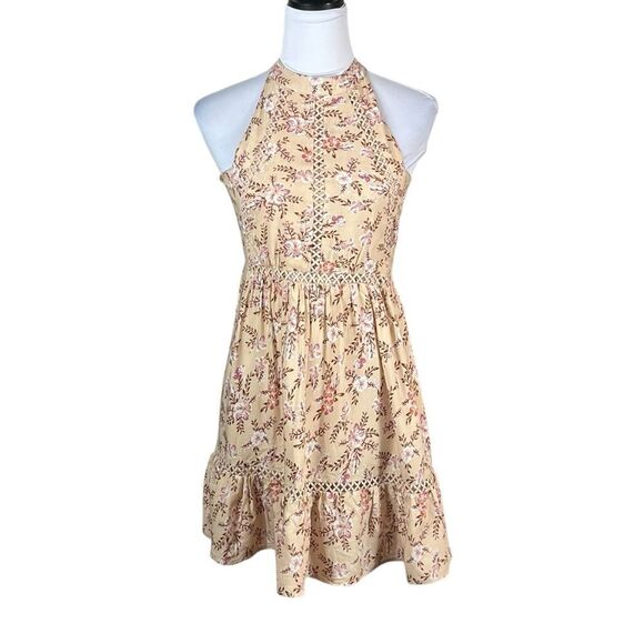 Sunday Mi Amor Floral Women’s Dress in Cream and Pink, Size XS - Picture 1 of 7
